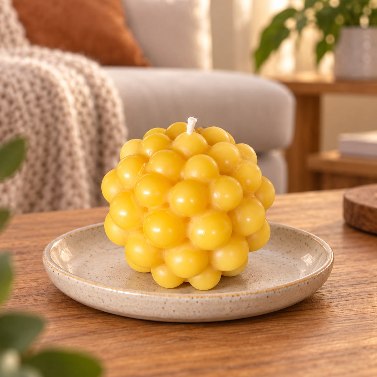 Bienenwachskerze - Bubble-Kugel