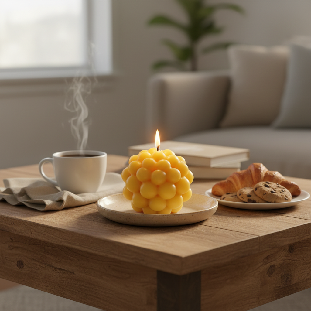 Bienenwachskerze - Bubble-Kugel