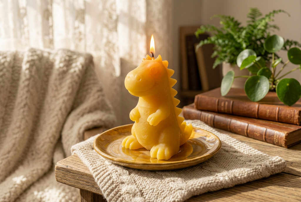 Bienenwachskerze Dino