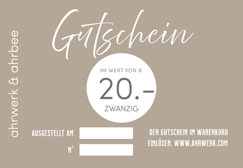 Ahrbee`s Gutscheine