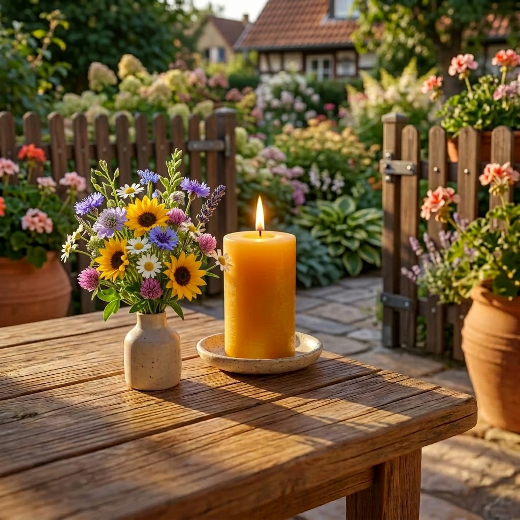 Bienenwachskerze Stumpen klassisch