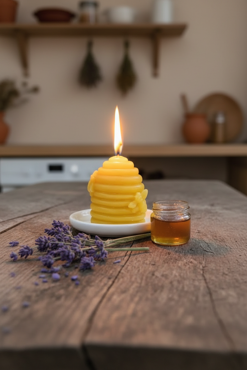 Bienenwachskerze Bienenkorb