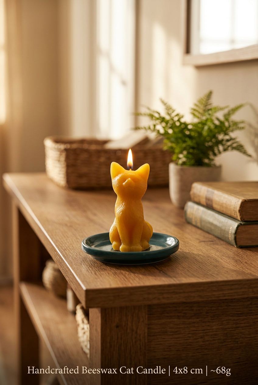 Bienenwachskerze Katze