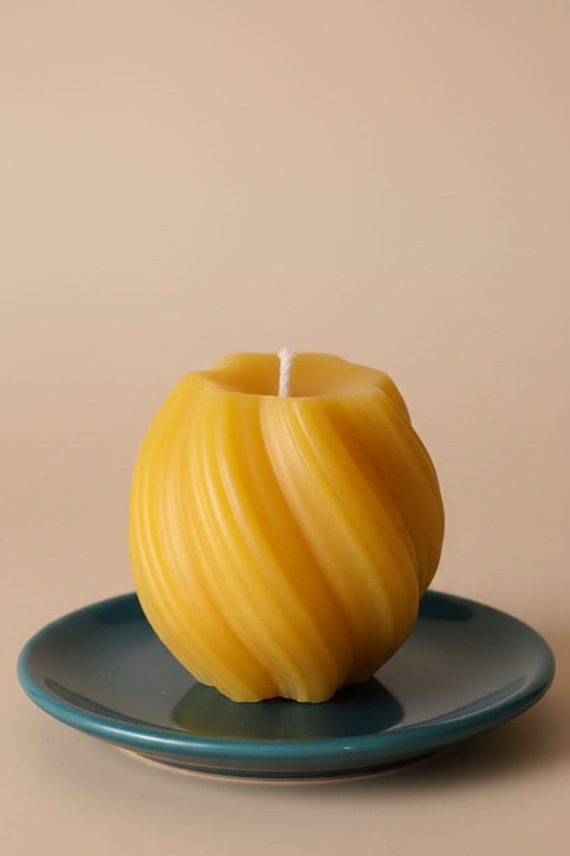 Bienenwachskerze breiter Twist