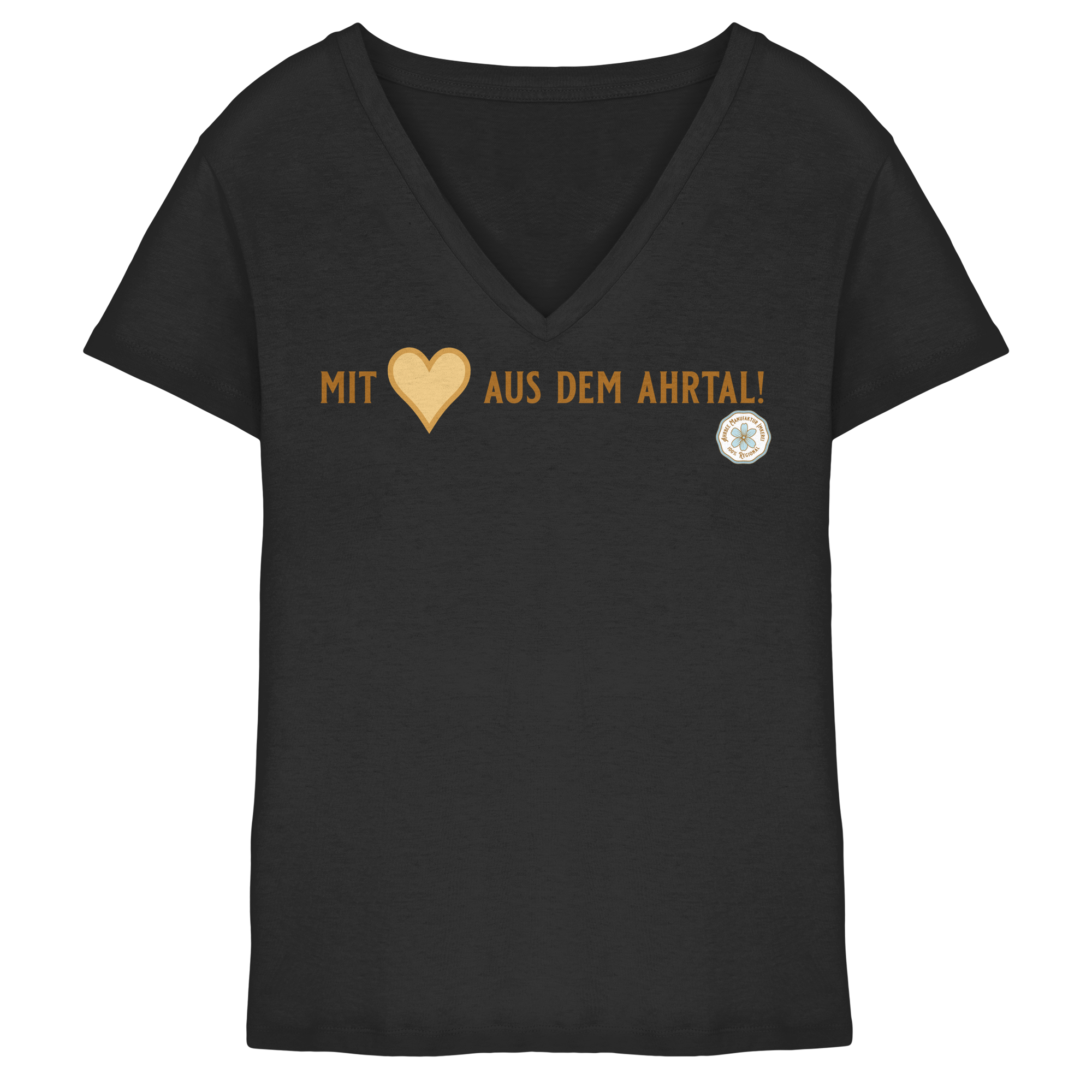 Mit Herz aus dem Ahrtal! - Ladies V-Neck Shirt
