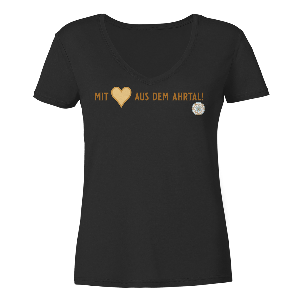 Mit Herz aus dem Ahrtal! - Ladies V-Neck Shirt