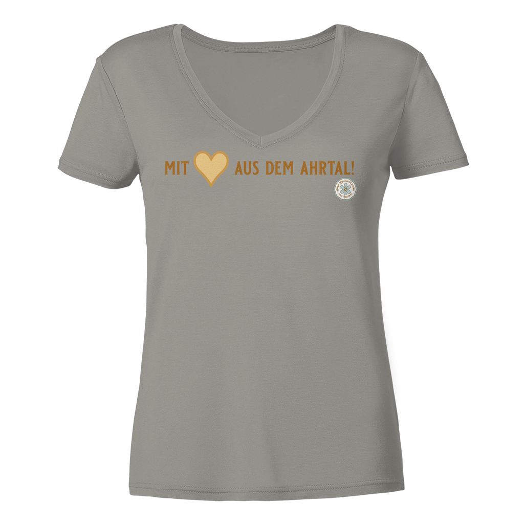 Mit Herz aus dem Ahrtal! - Ladies V-Neck Shirt
