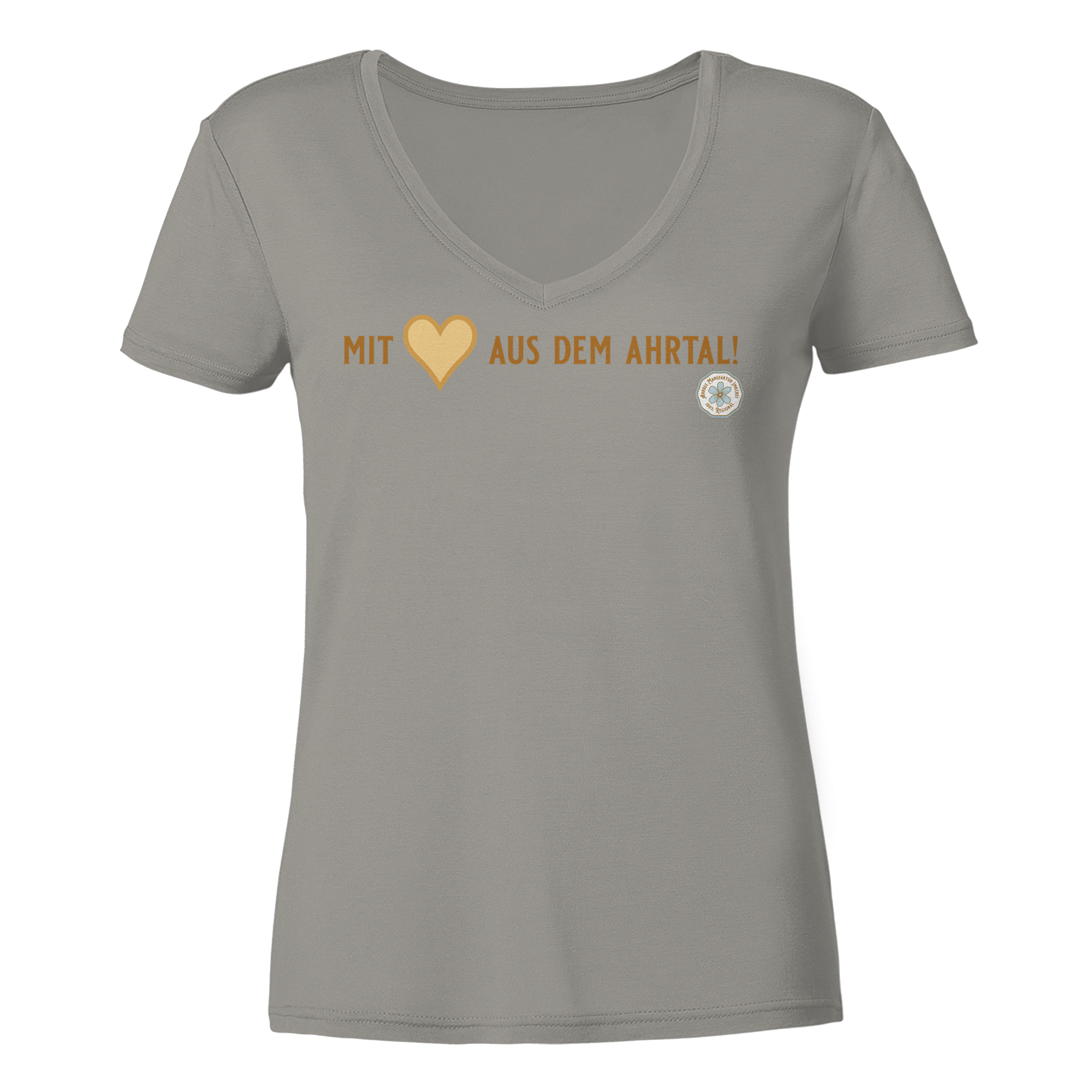 Mit Herz aus dem Ahrtal! - Ladies V-Neck Shirt