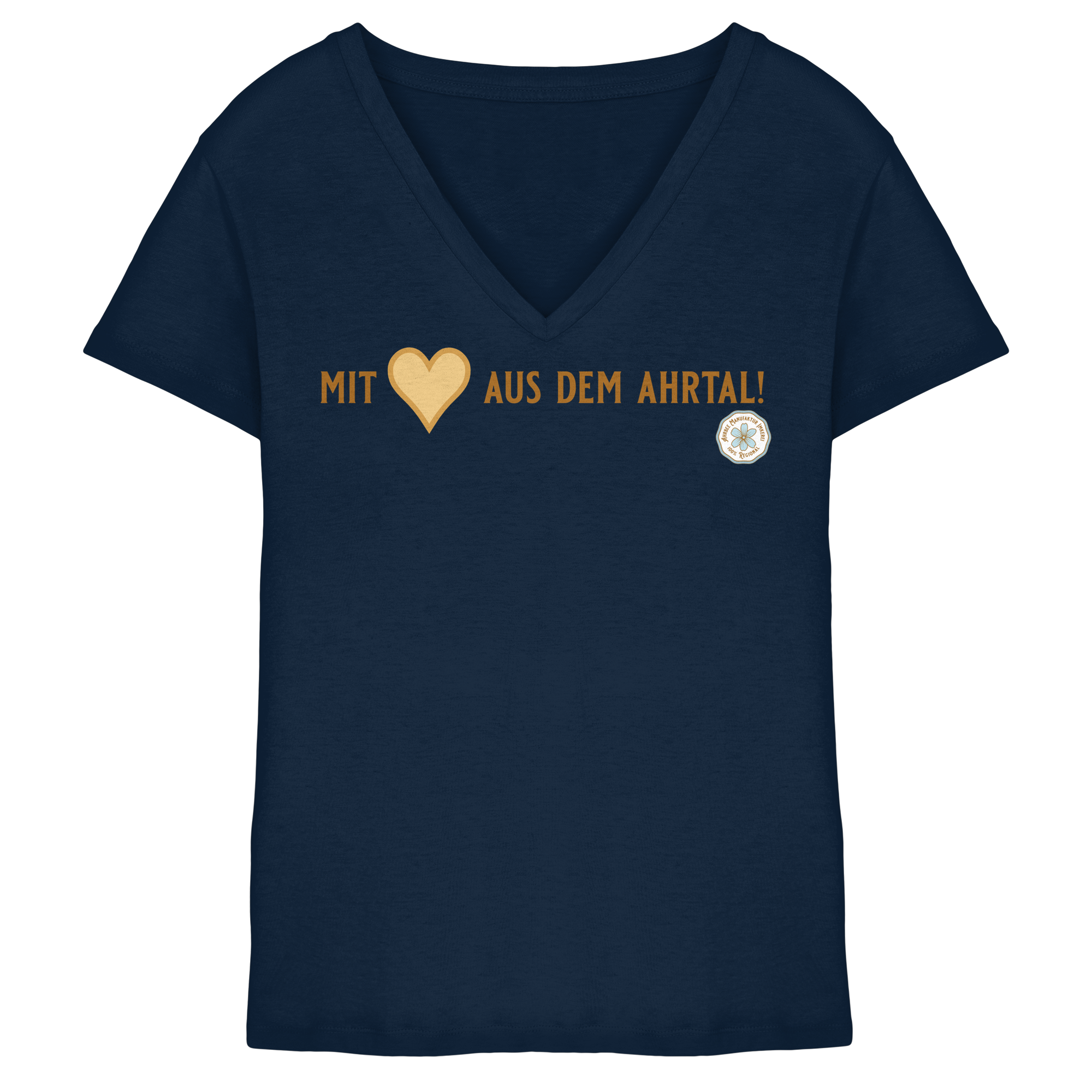 Mit Herz aus dem Ahrtal! - Ladies V-Neck Shirt
