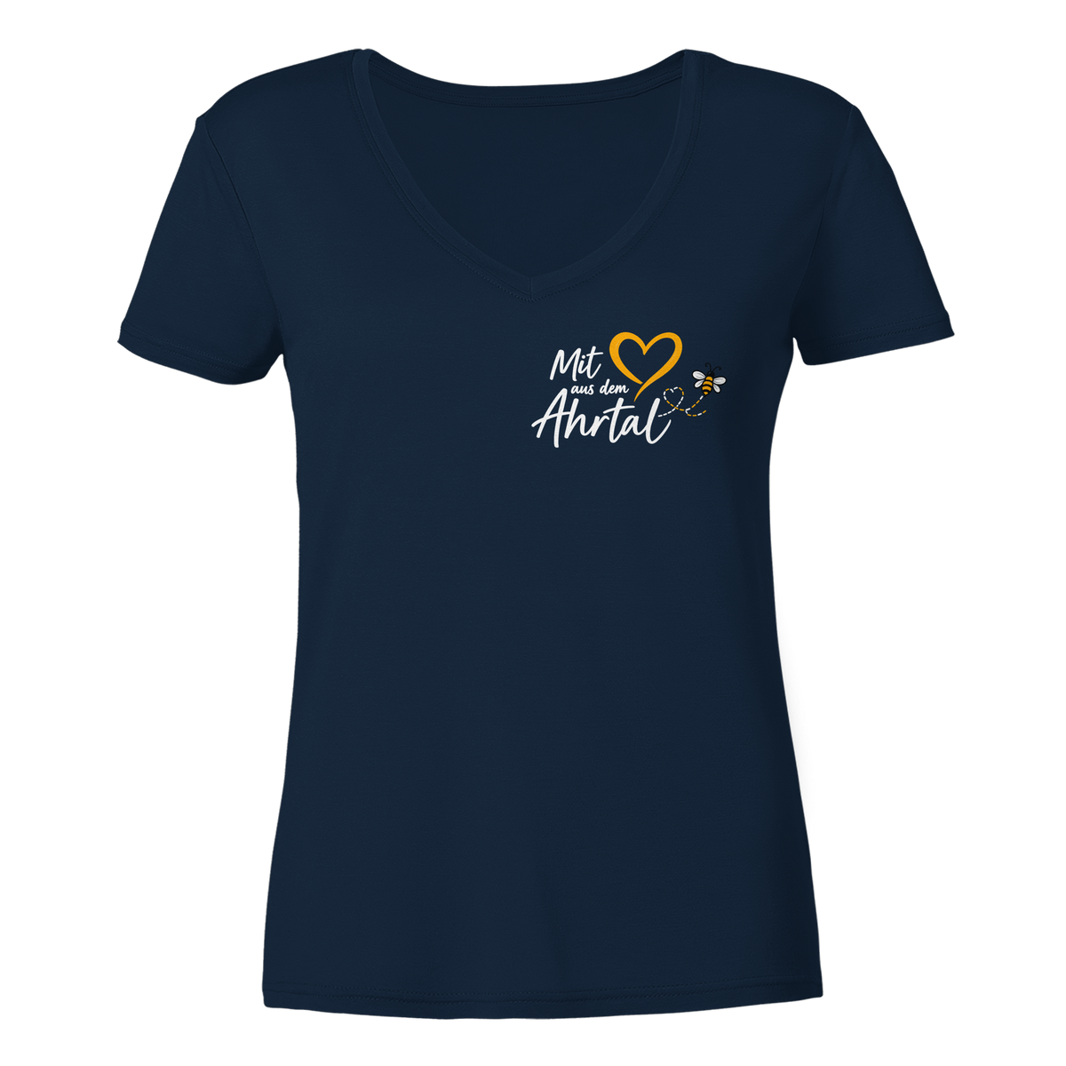 Mit Herz aus dem Ahrtal Bee Kollektion - Ladies V-Neck Shirt