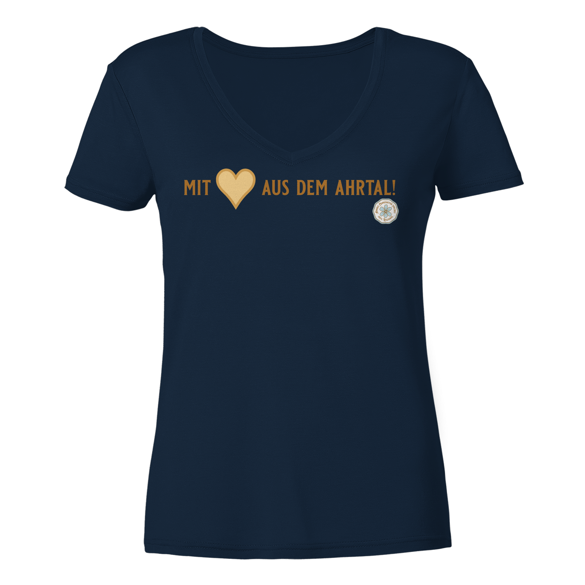 Mit Herz aus dem Ahrtal! - Ladies V-Neck Shirt