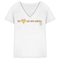 Mit Herz aus dem Ahrtal! - Ladies V-Neck Shirt