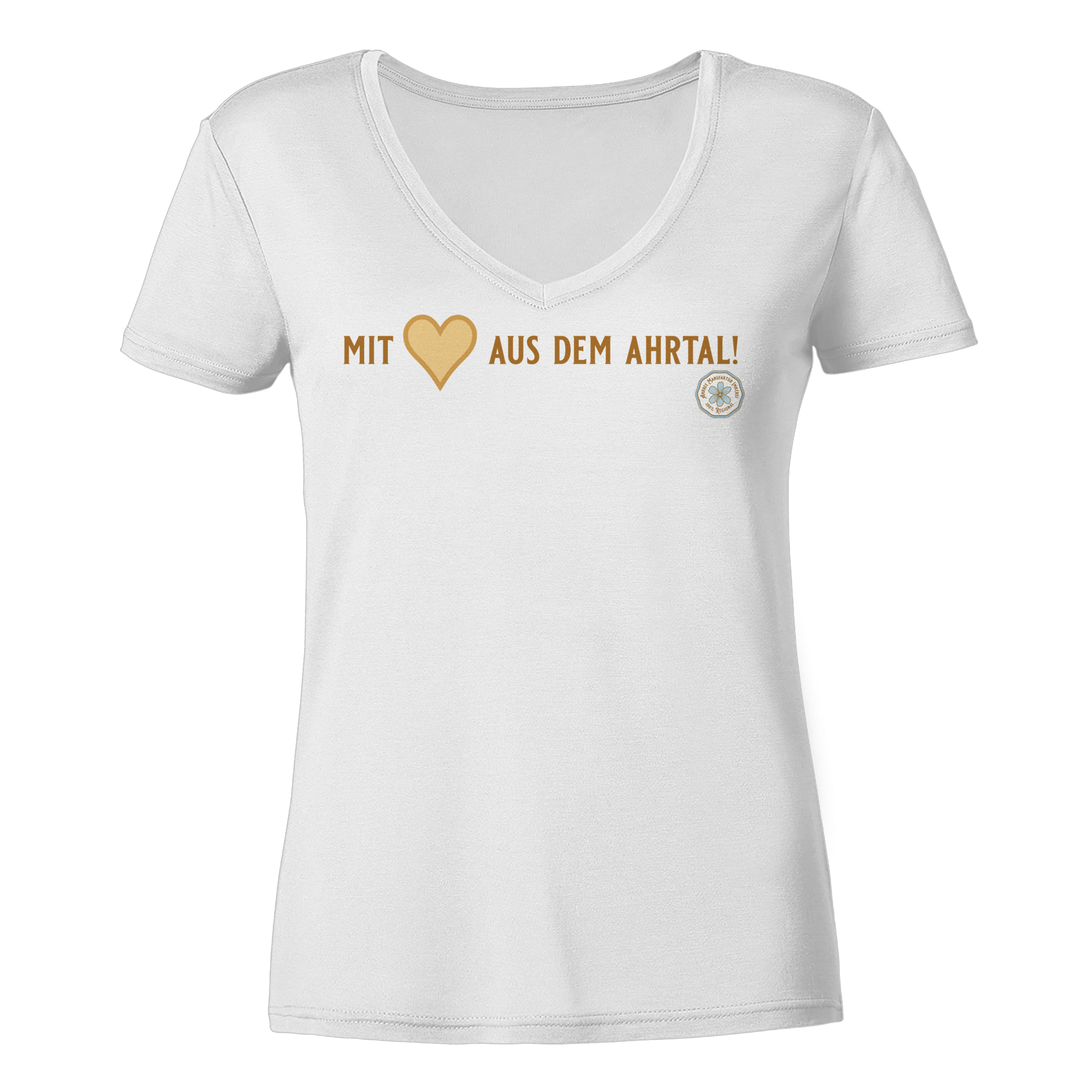 Mit Herz aus dem Ahrtal! - Ladies V-Neck Shirt