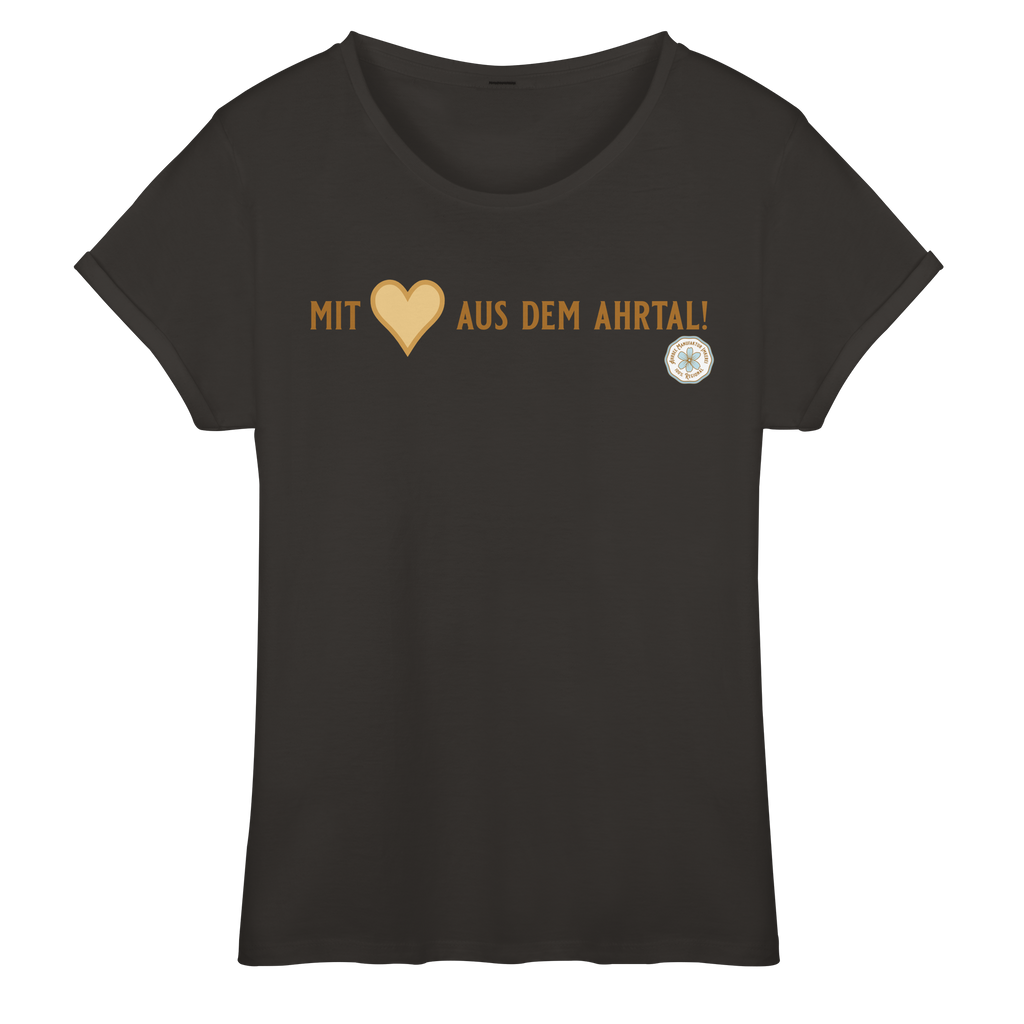 Mit Herz aus dem Ahrtal! - Womens Roll-Up T-Shirt